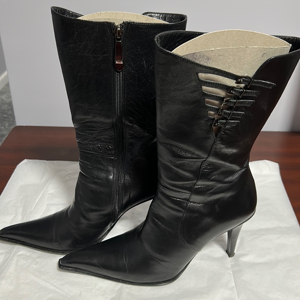 Enrico Del Gatto High Heel Leather Boots